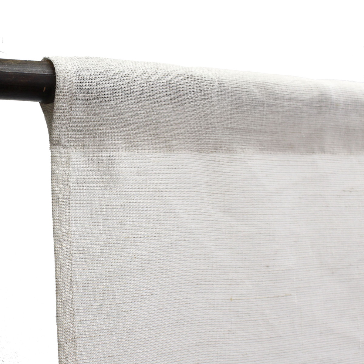 のれん 麻（伊平織） 無地 生成り W84xH120cm 2連 乳付き | IONO