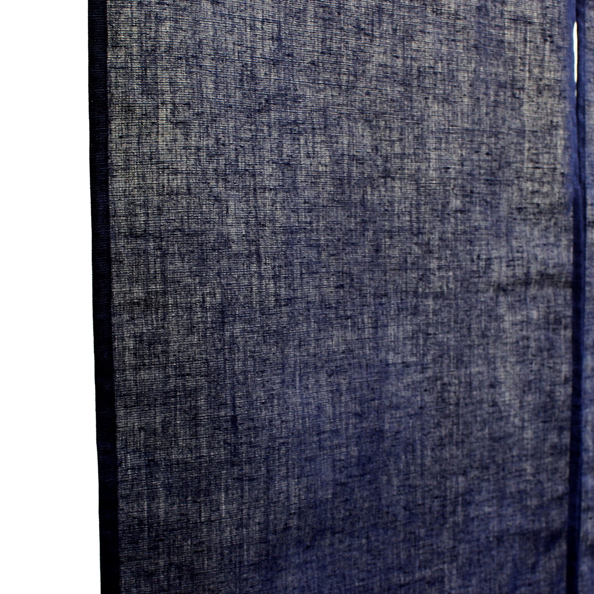 のれん 麻（伊平織） 無地 藍色 W84xH120cm 2連 袋縫 | IONOオーダー