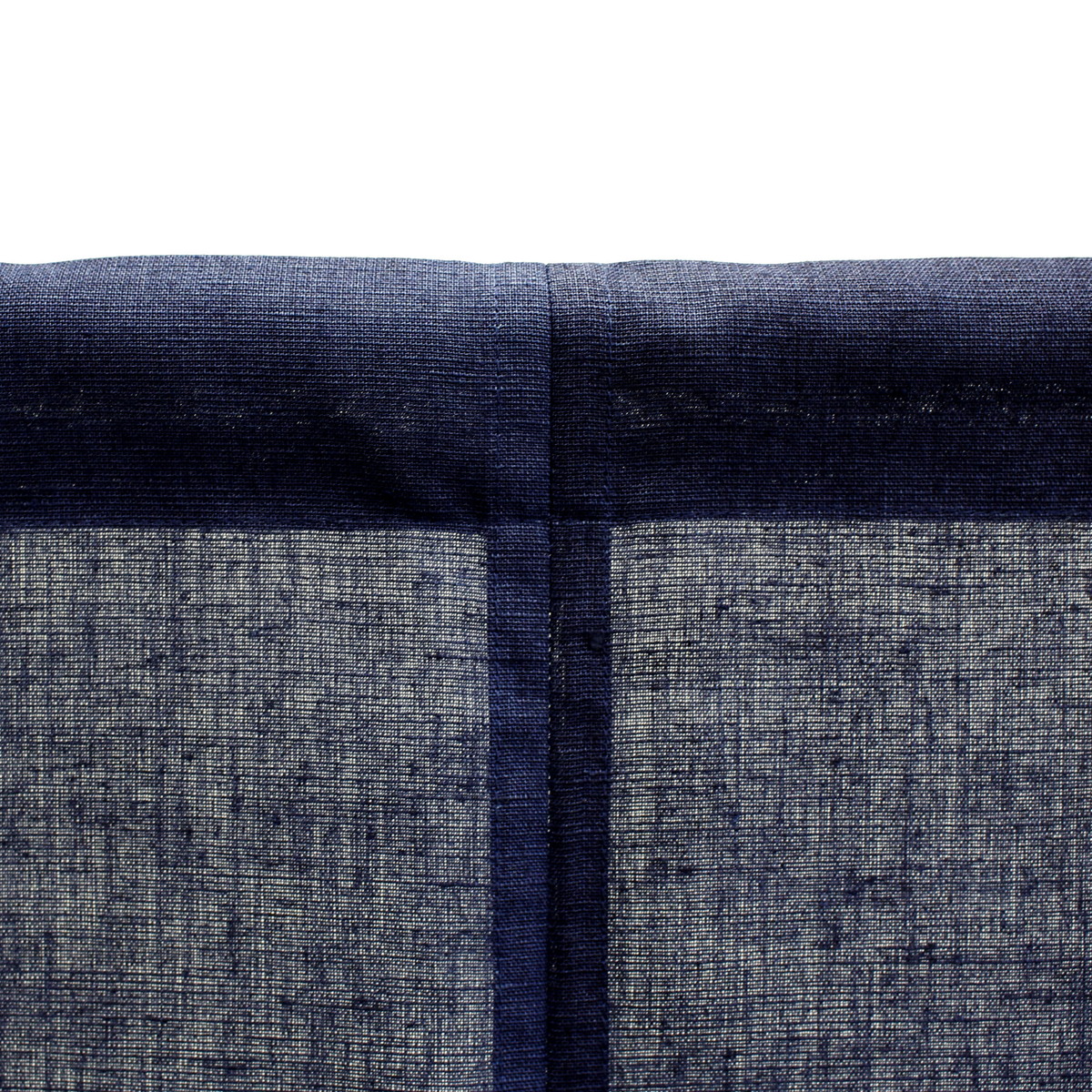 のれん 麻（伊平織） 無地 藍色 W84xH120cm 2連 袋縫 | IONOオーダー