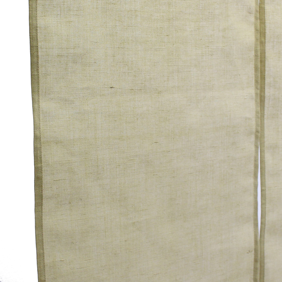 のれん 麻（伊平織） 無地 菜種 W84xH120cm 2連 袋縫 | IONOオーダー