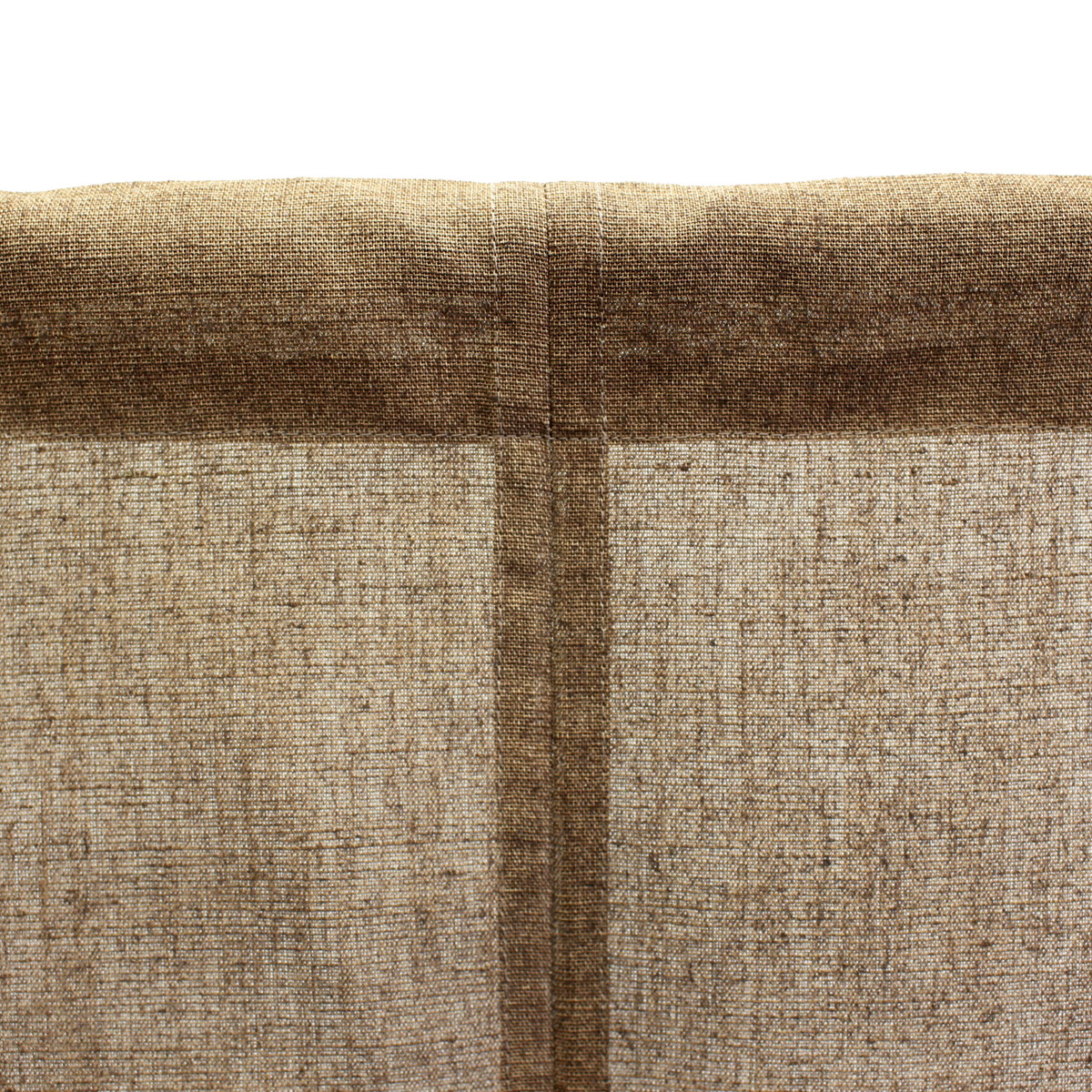 のれん 麻（伊平織） 無地 柿渋 W84xH120cm 2連 袋縫 | IONO