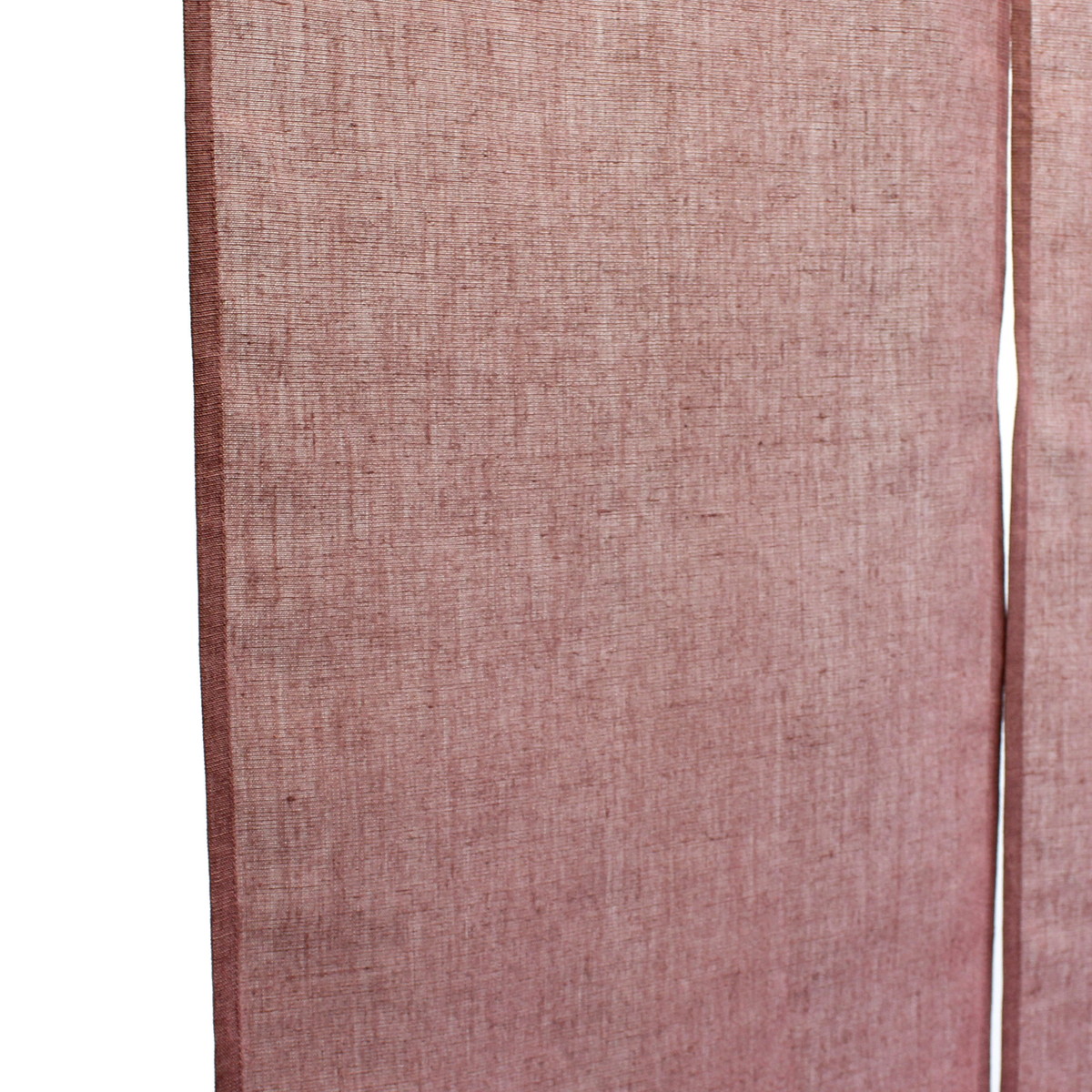 のれん 麻（伊平織） 無地 濃紅 W84xH120cm 2連 袋縫 | IONOオーダー