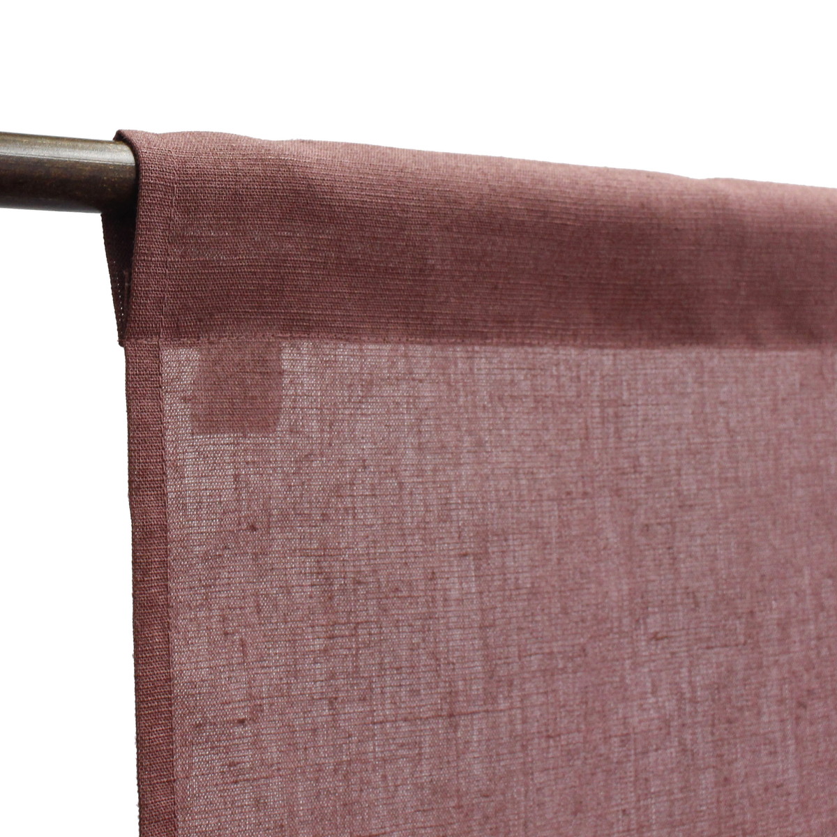 のれん 麻（伊平織） 無地 濃紅 W84xH120cm 2連 袋縫 | IONOオーダー
